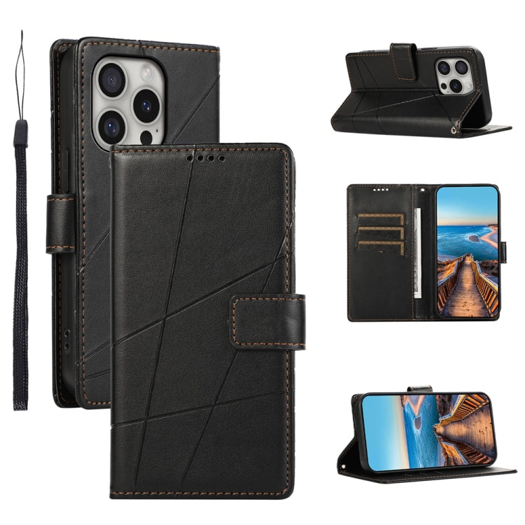 PU Genuine Leather Texture Embossed Line Phone Case