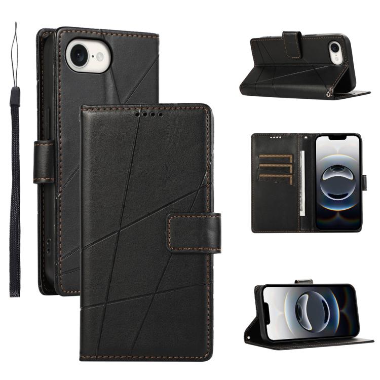 PU Genuine Leather Texture Embossed Line Phone Case
