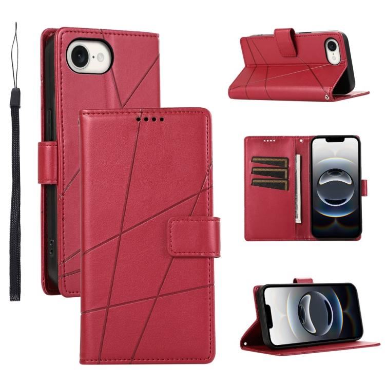 PU Genuine Leather Texture Embossed Line Phone Case