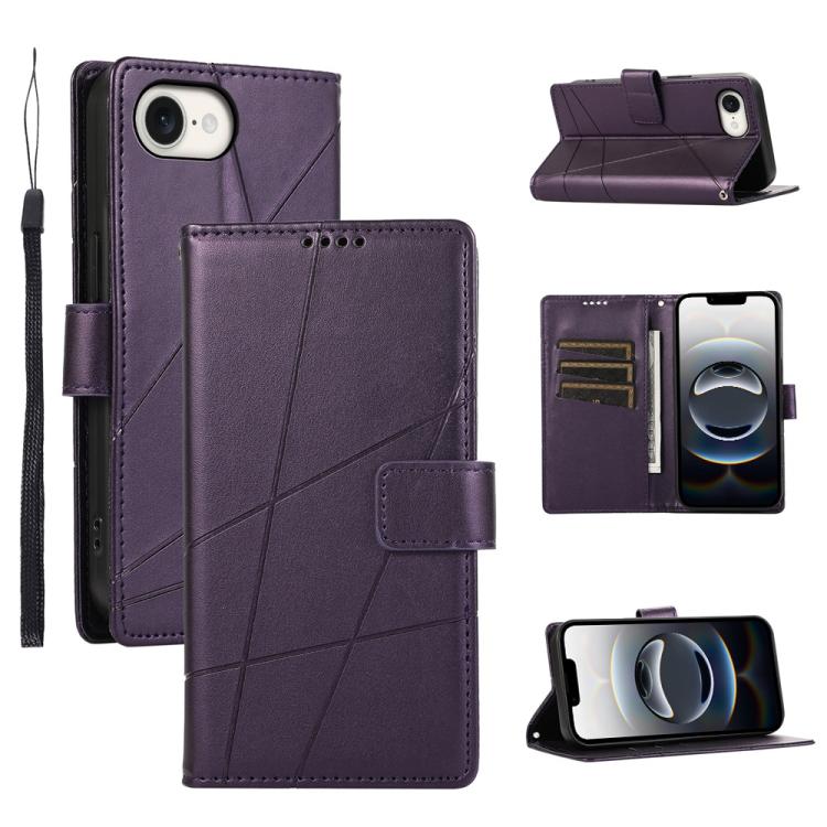 PU Genuine Leather Texture Embossed Line Phone Case