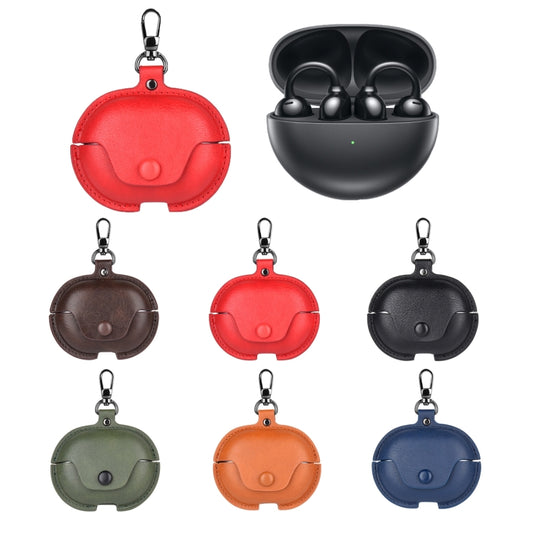 Business Leather Earphone Protective Case with Hook