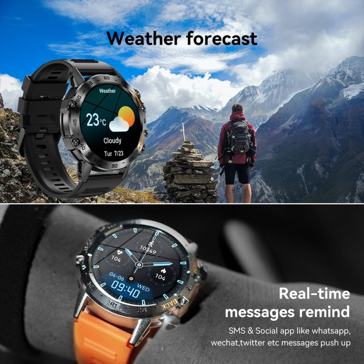 Montre connectée K52 1,39 pouces BT5.0 avec prise en charge de la détection de la fréquence cardiaque et du sommeil