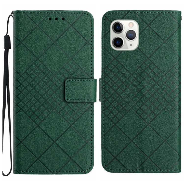 Rhombic Grid Texture Leather Phone Case