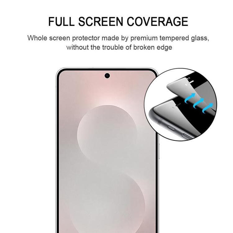25pcs Full Glue Screen Tempered Glass Film, Support Fingerprint Unlocking, For Samsung Galaxy S25 Edge 5G, For Samsung Galaxy S25 5G, For Samsung Galaxy S25+ 5G, For Samsung Galaxy S25 Ultra 5G, For Samsung Galaxy S24 Ultra 5G, For Samsung Galaxy S24+ ...