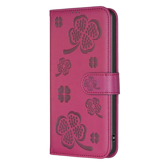 Four-leaf Embossed Leather Phone Case, For Realme 16T 5G, For Realme C53, For Realme C55, For Realme C33, For Realme C35