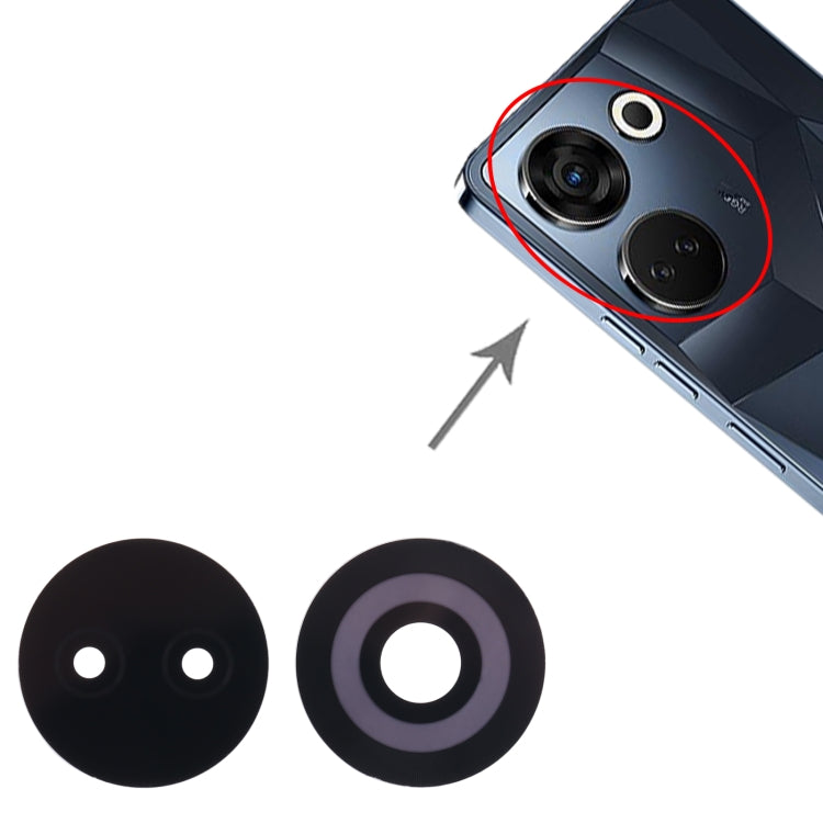 Back Camera Lens, For Tecno Camon 20 Pro, For Tecno Camon 20, For Tecno Pop 7, For Tecno Spark Go 2023