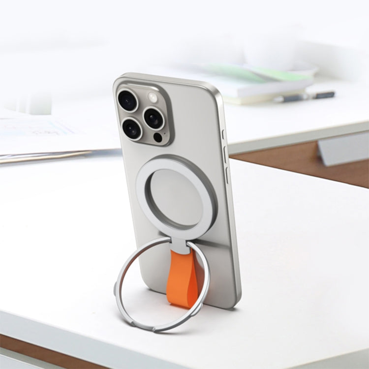 MagSafe Magnetic Pivot Stand Phone Ring Holder, Style 1 Silver, Style 1 Black + Orange, Style 1 Silver + Orange, Style 1 Black