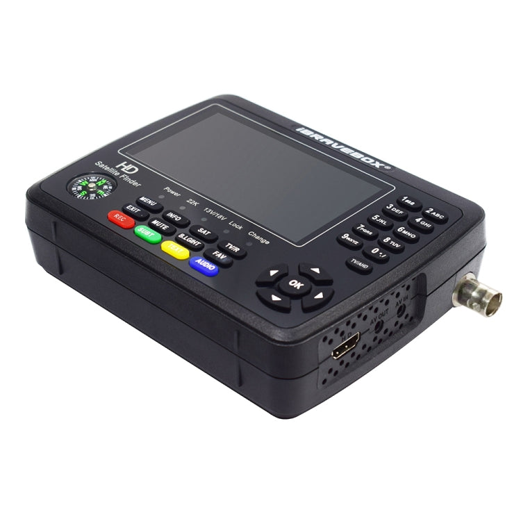 iBRAVEBOX V10 Finder Pro+ 4.3 inch Display Digital Satellite Meter Signal Finder, Support DVB-S/S2/S2X/T/T2/C AHD, EU Plug, US Plug, UK Plug, AU Plug