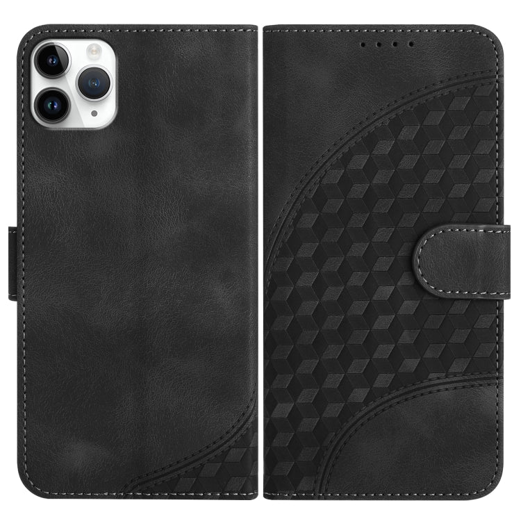 YX0060 Elephant Head Embossed Phone Leather Case with Lanyard