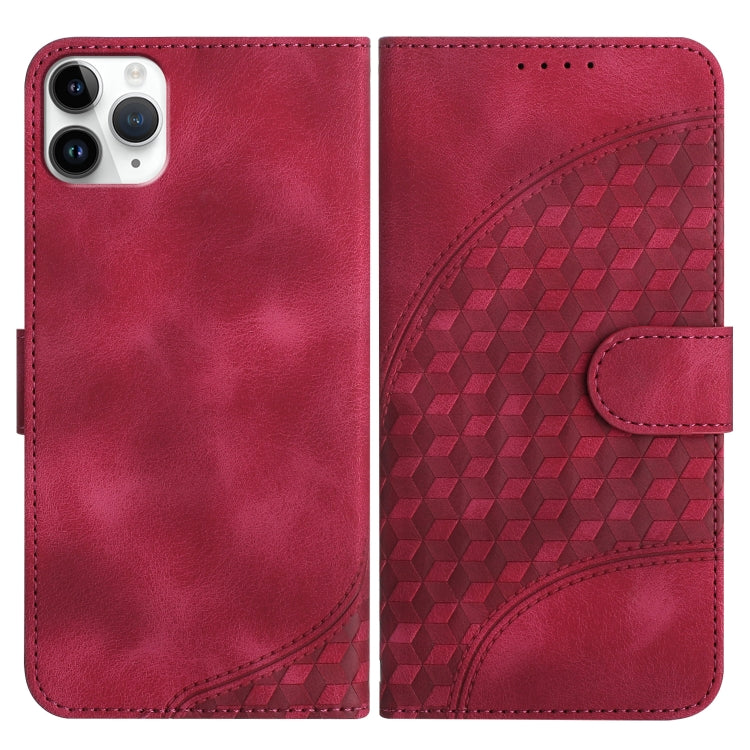 YX0060 Elephant Head Embossed Phone Leather Case with Lanyard