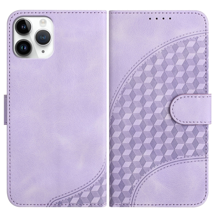 YX0060 Elephant Head Embossed Phone Leather Case with Lanyard