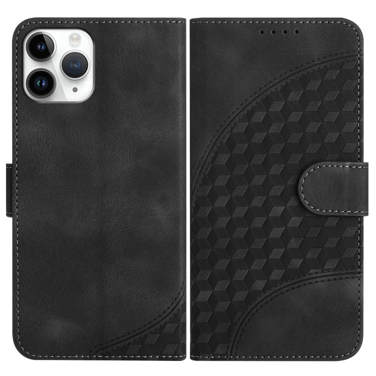 YX0060 Elephant Head Embossed Phone Leather Case with Lanyard