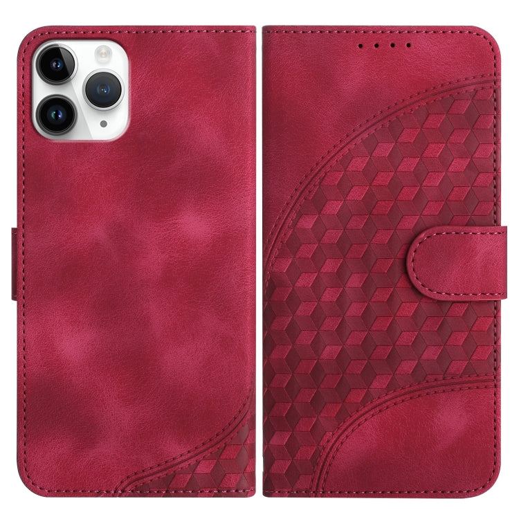 YX0060 Elephant Head Embossed Phone Leather Case with Lanyard