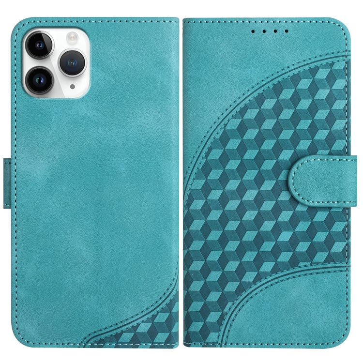 YX0060 Elephant Head Embossed Phone Leather Case with Lanyard