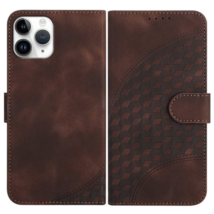 YX0060 Elephant Head Embossed Phone Leather Case with Lanyard