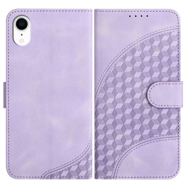YX0060 Elephant Head Embossed Phone Leather Case with Lanyard