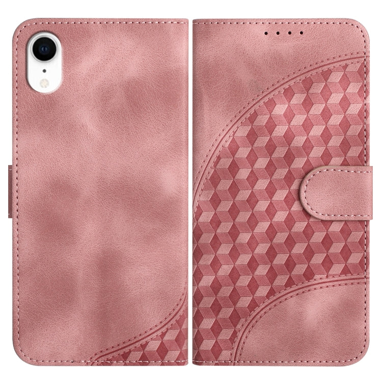 YX0060 Elephant Head Embossed Phone Leather Case with Lanyard