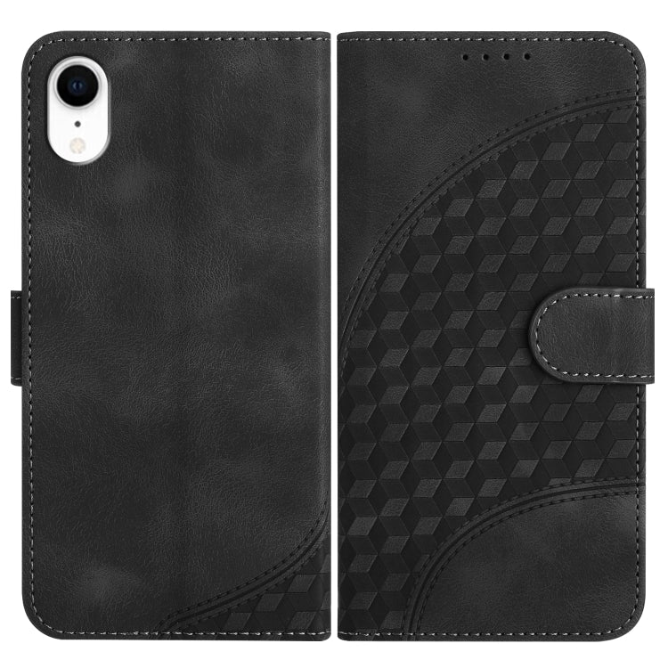 YX0060 Elephant Head Embossed Phone Leather Case with Lanyard