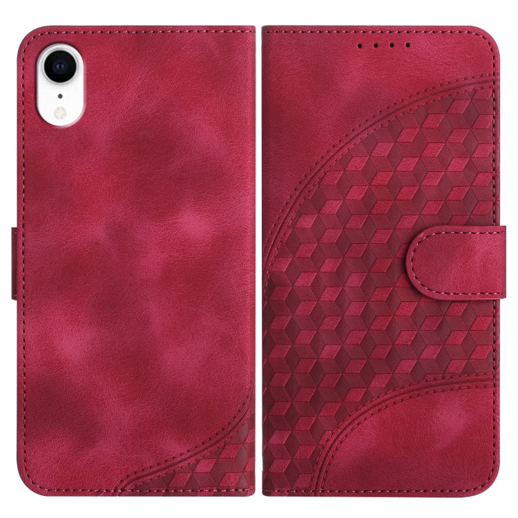 YX0060 Elephant Head Embossed Phone Leather Case with Lanyard