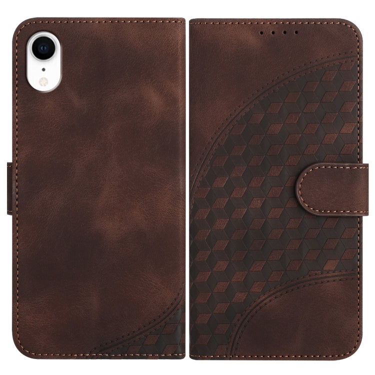YX0060 Elephant Head Embossed Phone Leather Case with Lanyard