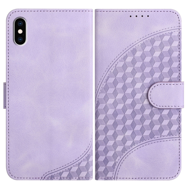 YX0060 Elephant Head Embossed Phone Leather Case with Lanyard