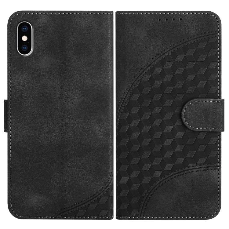 YX0060 Elephant Head Embossed Phone Leather Case with Lanyard