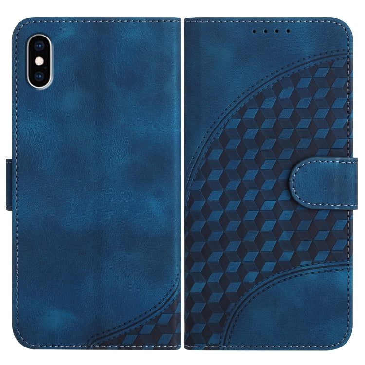 YX0060 Elephant Head Embossed Phone Leather Case with Lanyard