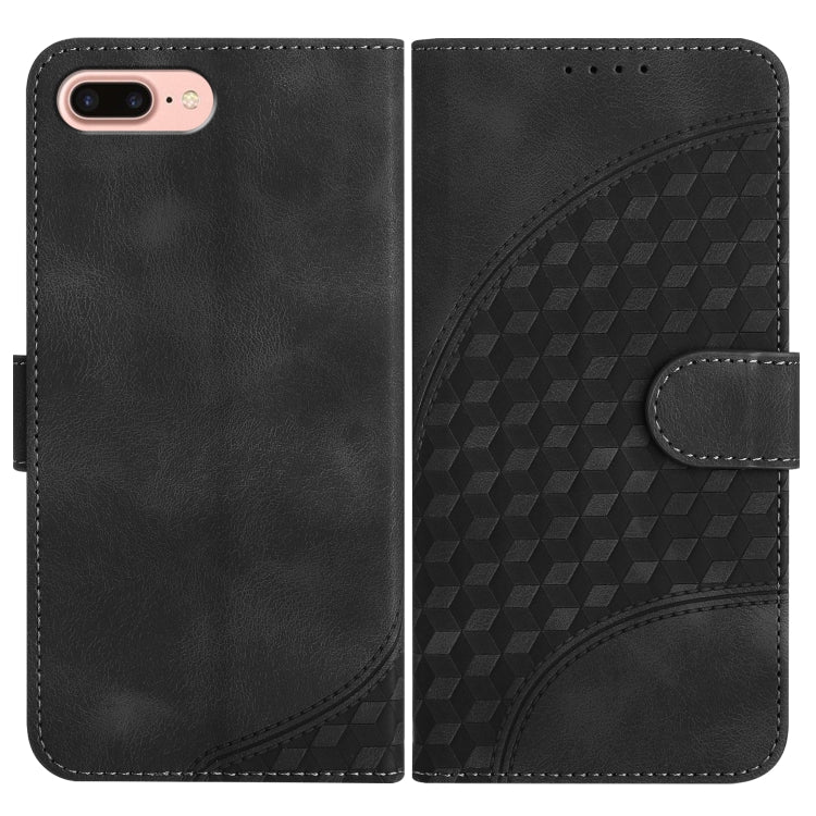 YX0060 Elephant Head Embossed Phone Leather Case with Lanyard