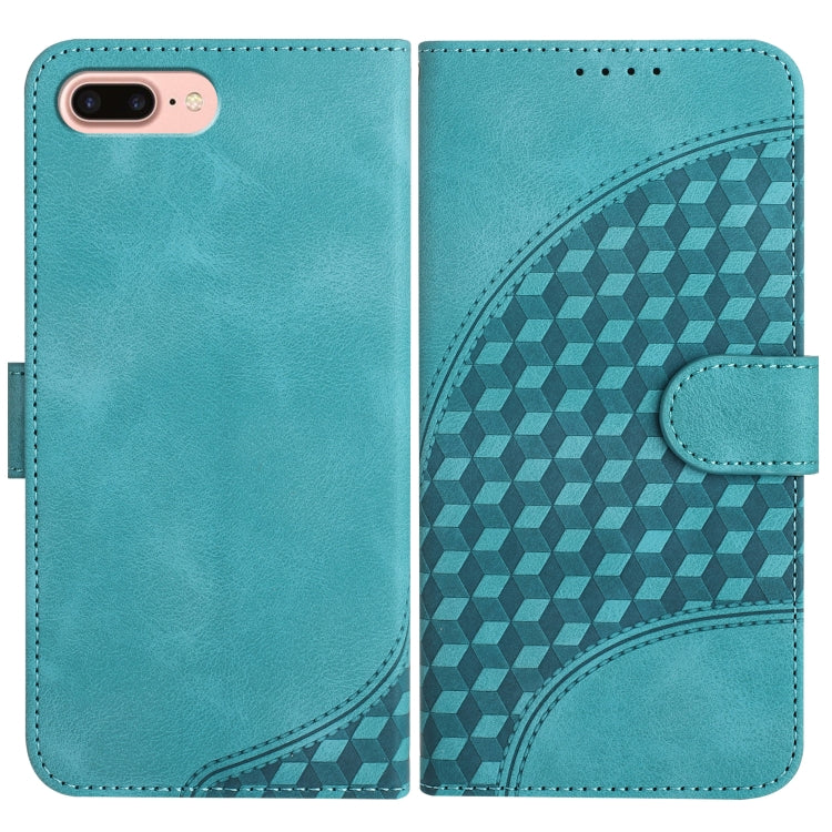 YX0060 Elephant Head Embossed Phone Leather Case with Lanyard
