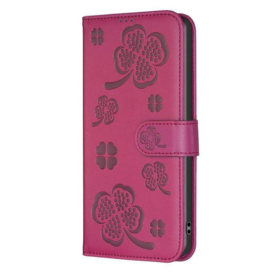 Four-leaf Embossed Leather Phone Case, For Google Pixel 11 / 11 Pro, For Google Pixel 8a, For Google Pixel 8 Pro, For Google Pixel 8, For Google Pixel 7a, For Google Pixel 7 Pro, For Google Pixel 7