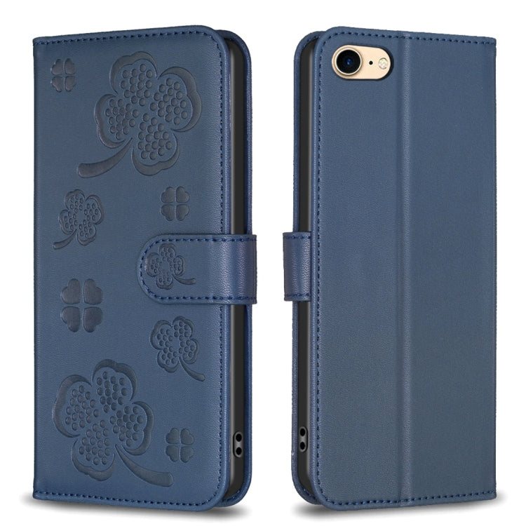 Four-leaf Embossed Leather Phone Case