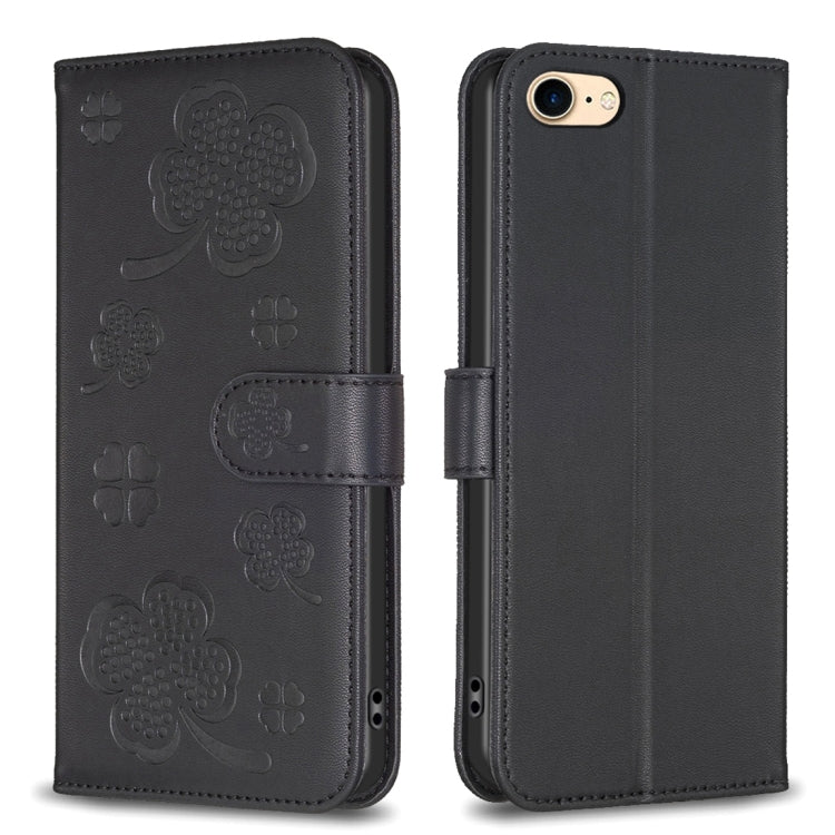 Four-leaf Embossed Leather Phone Case