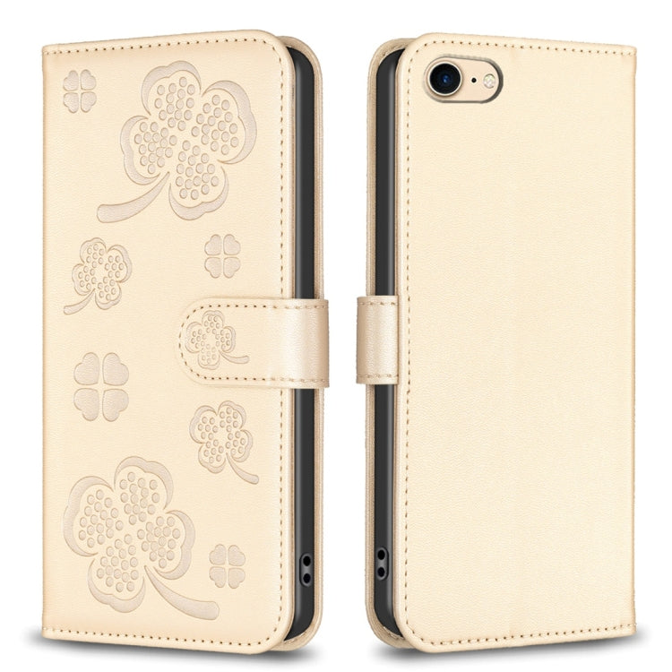 Four-leaf Embossed Leather Phone Case