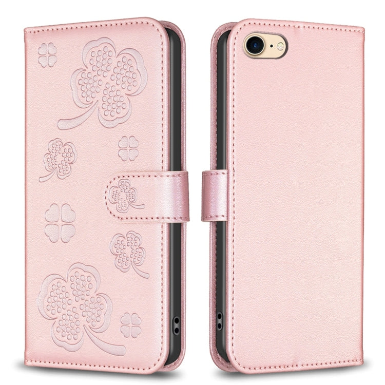 Four-leaf Embossed Leather Phone Case