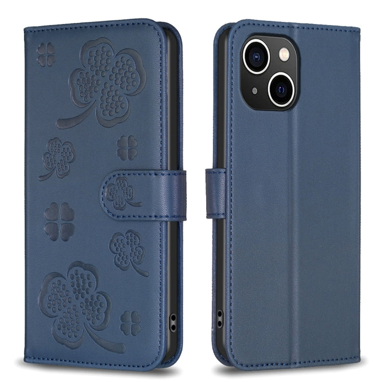Four-leaf Embossed Leather Phone Case