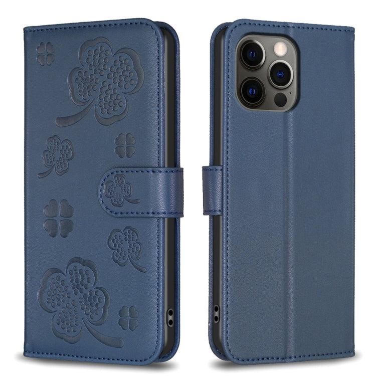Four-leaf Embossed Leather Phone Case