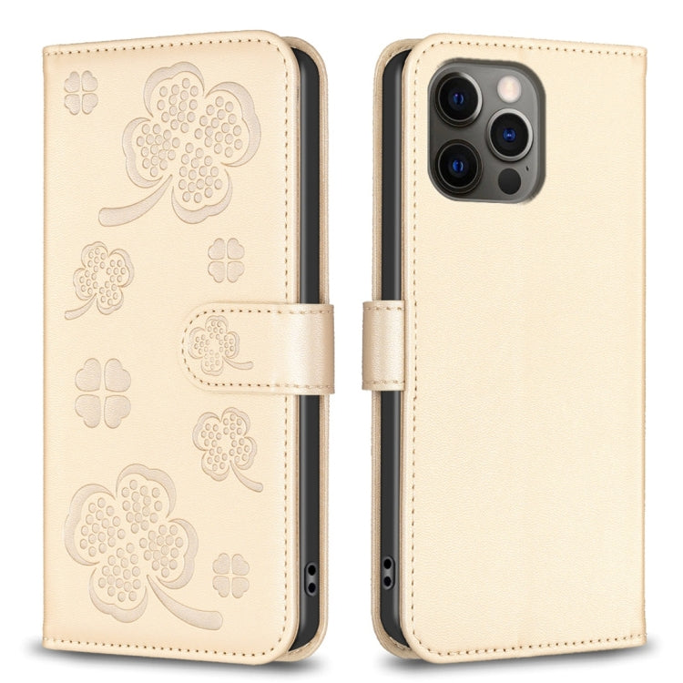 Four-leaf Embossed Leather Phone Case