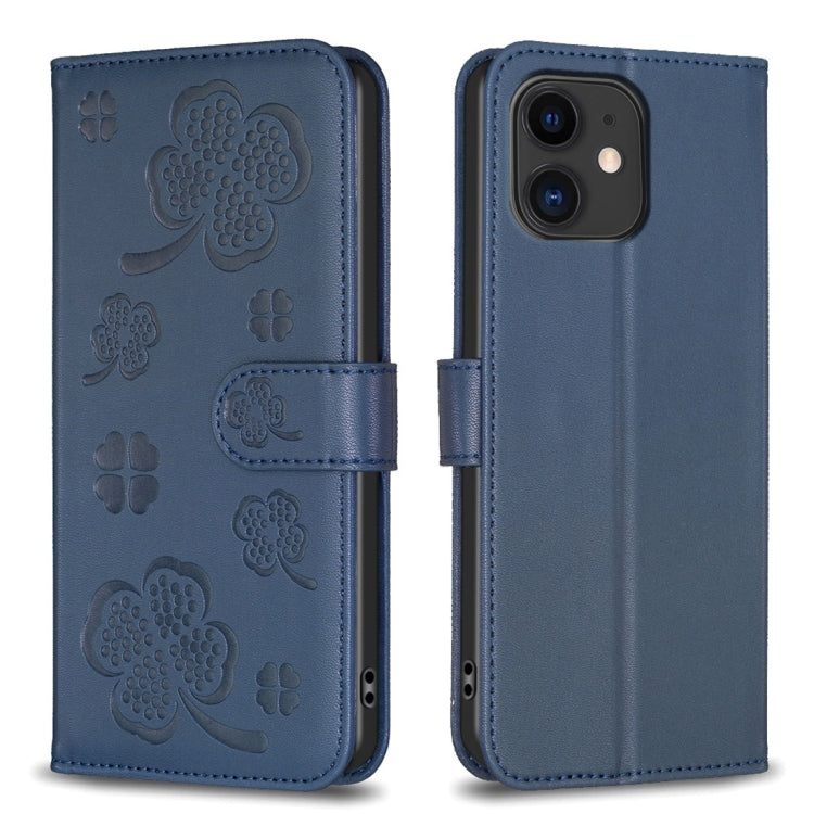 Four-leaf Embossed Leather Phone Case