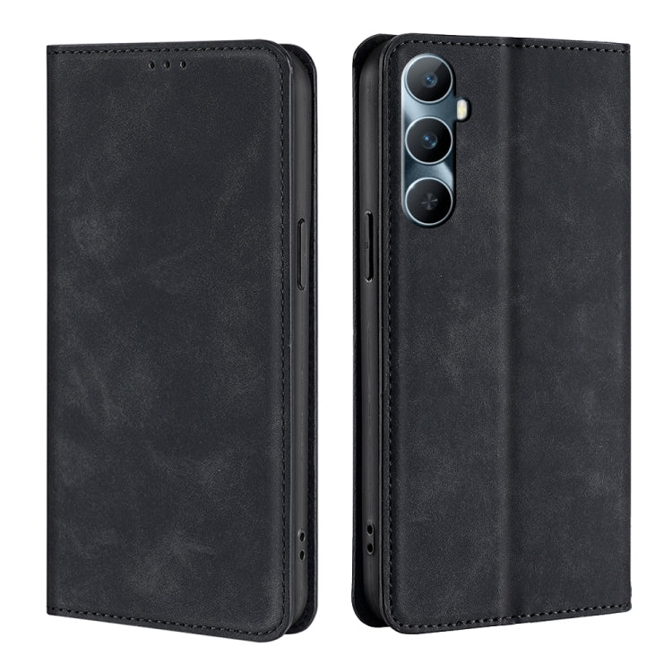 Skin Feel Magnetic Leather Phone Case, For Realme GT Neo6 SE, For Realme 12 5G, For Realme 12+ 5G, For Realme 12 Pro 5G, For Realme GT5 Pro 5G, For Realme 11 4G, For Realme GT5 / GT5 240W, For Realme C65 4G