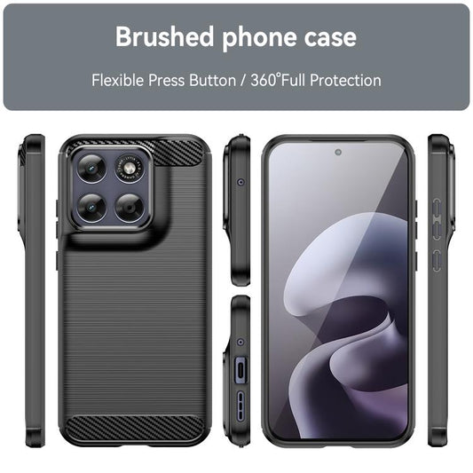 Kohlefaser gebürstete Textur TPU Handyhülle, für Motorola Moto G47 5G, für Motorola Moto G37 Power 5G, für Motorola Moto G37 5G, für Motorola Edge 70 Fusion+ 5G, für Motorola Moto X70 Air Pro 5G, für Motorola Edge 70 Ultra 5G, für Motorola Moto G77