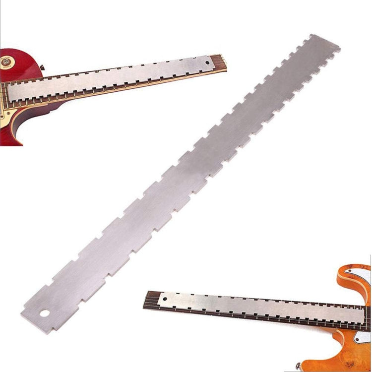 Guitar Neck Measuring Ruler Guitar Sharpening File Guitar Neck Notch Ruler Fret Polishing Pad, Guitar Neck Measuring Ruler