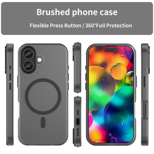 MagSafe Frosted Translucent TPU + PC Full Coverage Phone Case, For iPhone 18, For iPhone 18 Pro, For iPhone 18 Pro Max, For iPhone 17e / 16e, For iPhone 17 Pro Max, For iPhone 17 Pro, For iPhone 17, For iPhone Air, For iPhone 16 Pro Max, For iPhone 16 ...