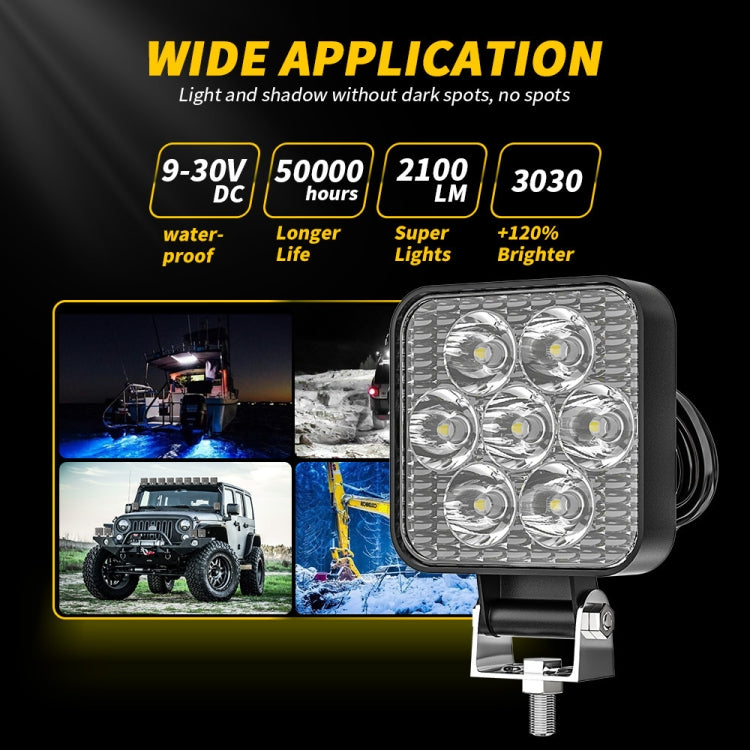 12-30V 12W 6000K 2.5 inch Car LED Engineering Auxiliary Light, 12-30V 12W 6000K