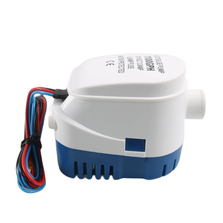 12V-1100GPH Yacht Automatic Bilge Pump with Drain Pipe, with Drain Pipe