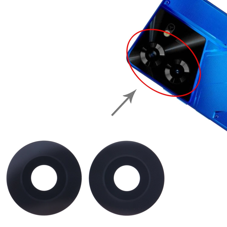10set Back Camera Lens, For Tecno Pova 5, For Tecno Spark 10C, For Tecno Spark 10, For Tecno Pova 4 LG7n, For Tecno Pova Neo 2, For Tecno Camon 19 Pro CI8