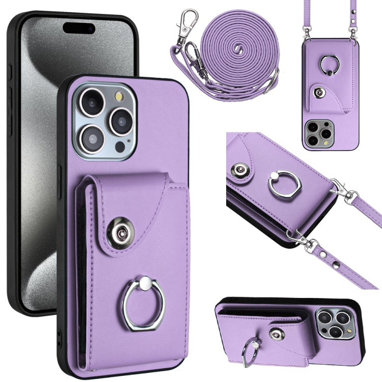 Organ Card Bag Ring Holder Phone Case with Long Lanyard