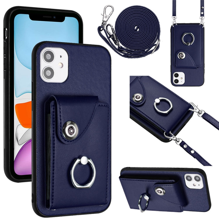 Organ Card Bag Ring Holder Phone Case with Long Lanyard