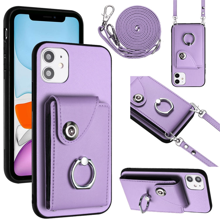 Organ Card Bag Ring Holder Phone Case with Long Lanyard