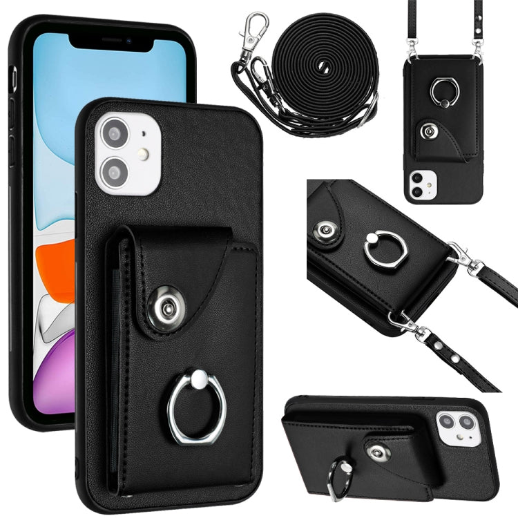 Organ Card Bag Ring Holder Phone Case with Long Lanyard