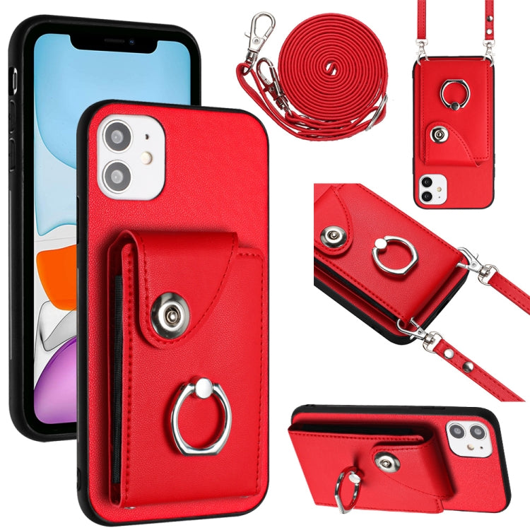 Organ Card Bag Ring Holder Phone Case with Long Lanyard